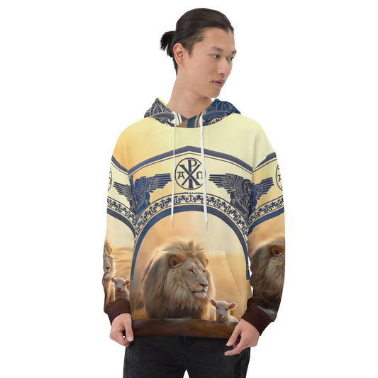 Alpha and Omega Lion and Lamb - Unisex Hoodie